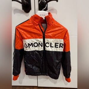 Moncler kids Orange and Black Windbreaker with lining
